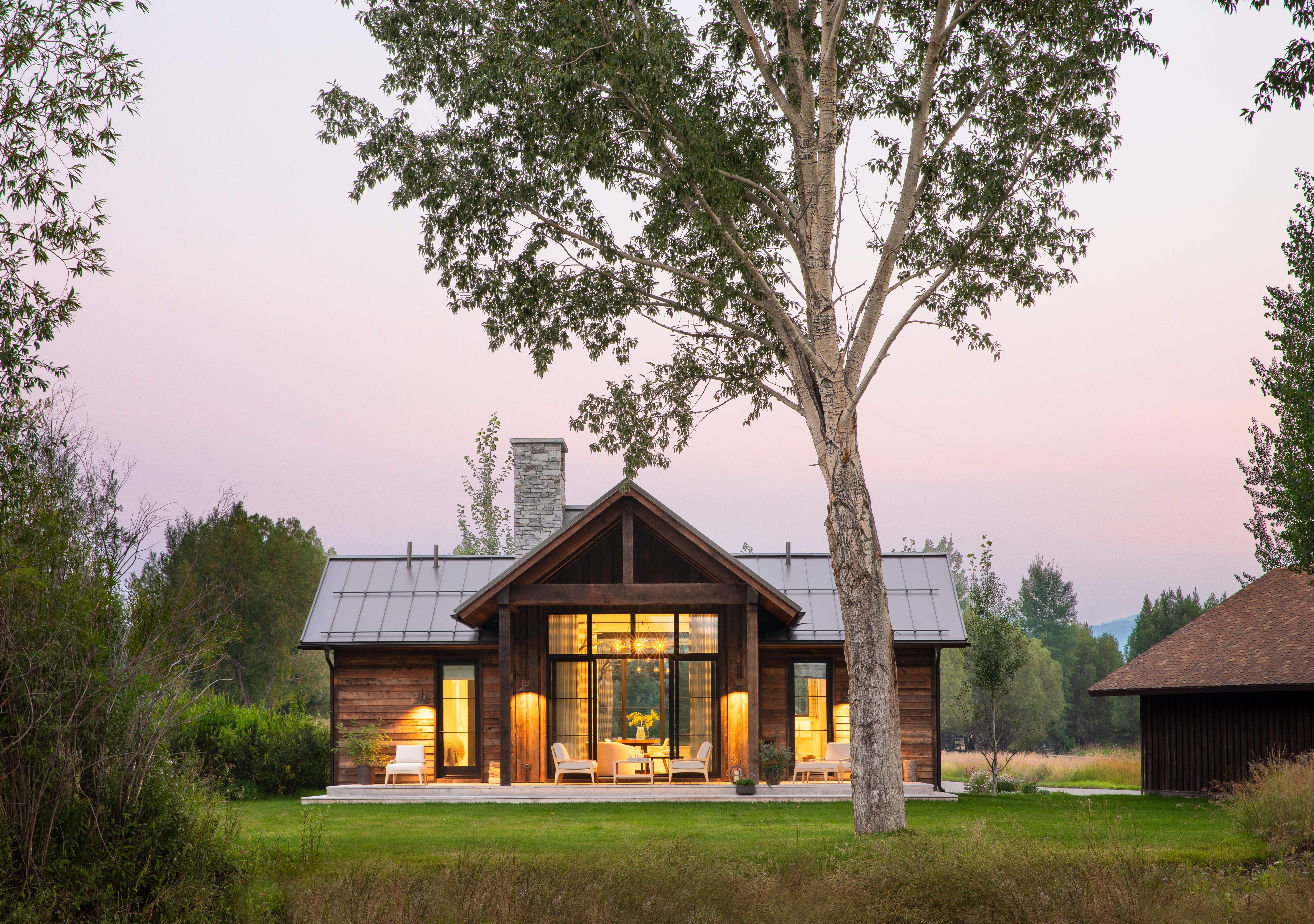 Snake River Cabin at Sunset