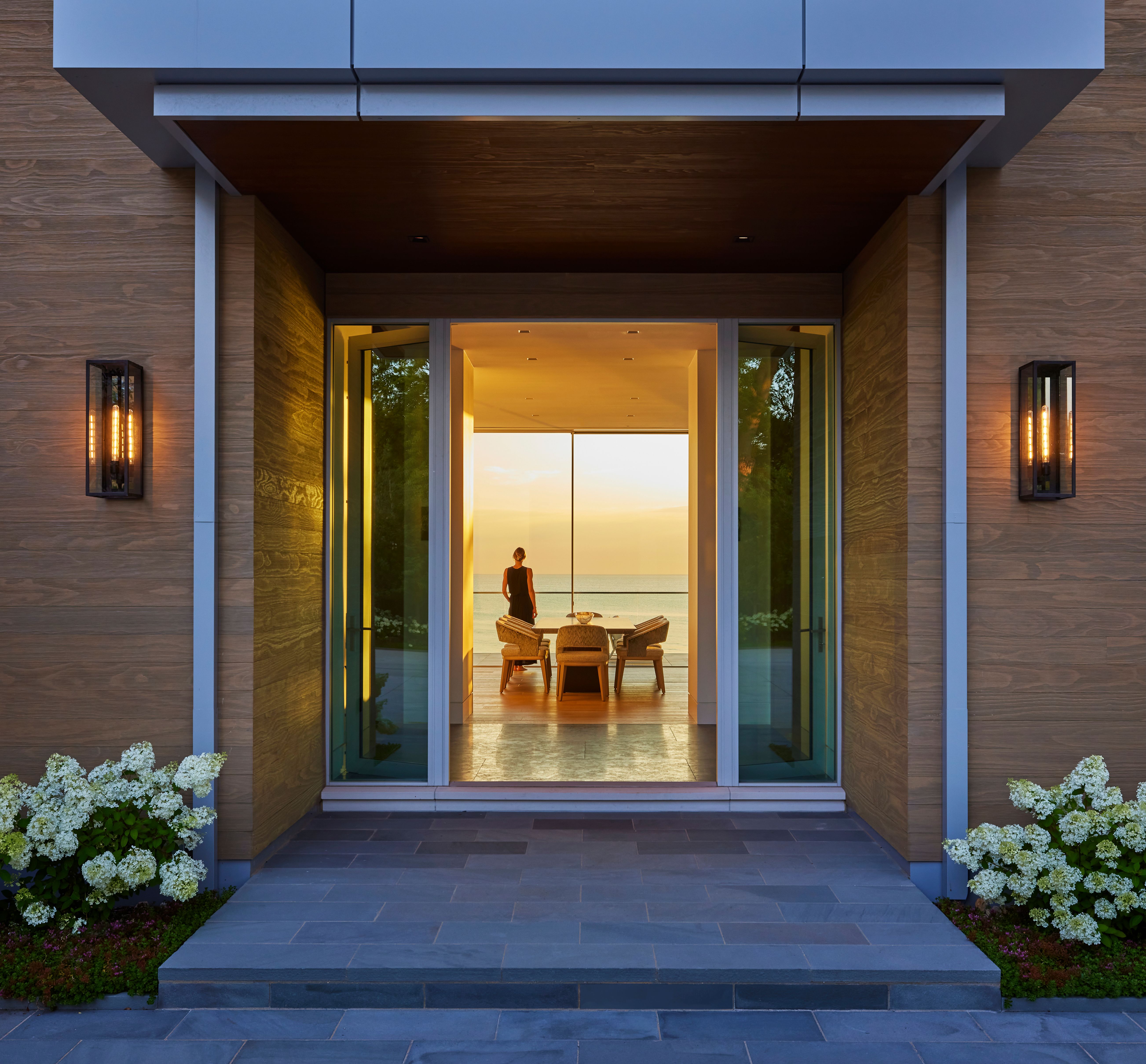 Waterfront Retreat Front Entrance Doors