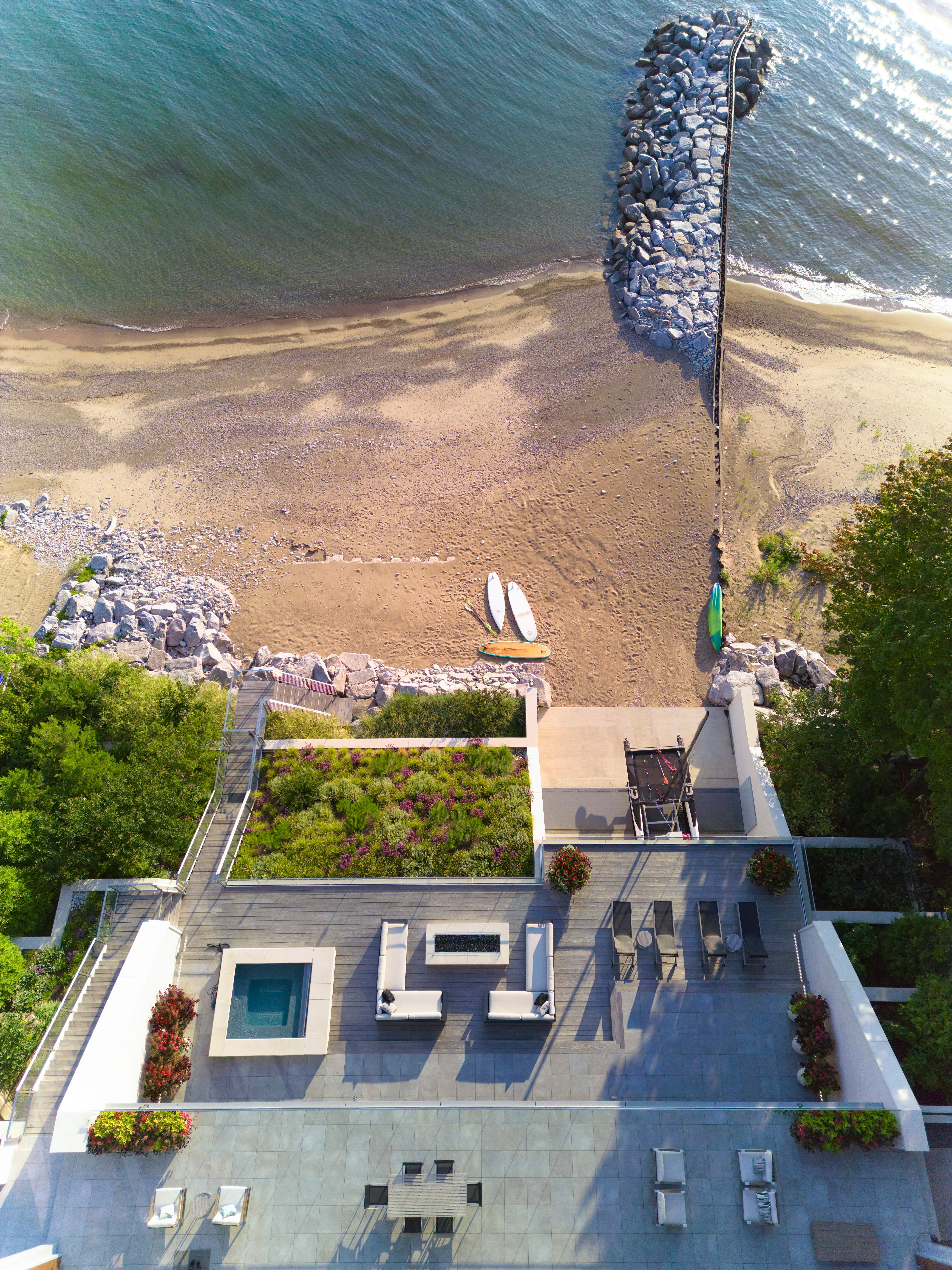Waterfront Retreat Rear Drone View